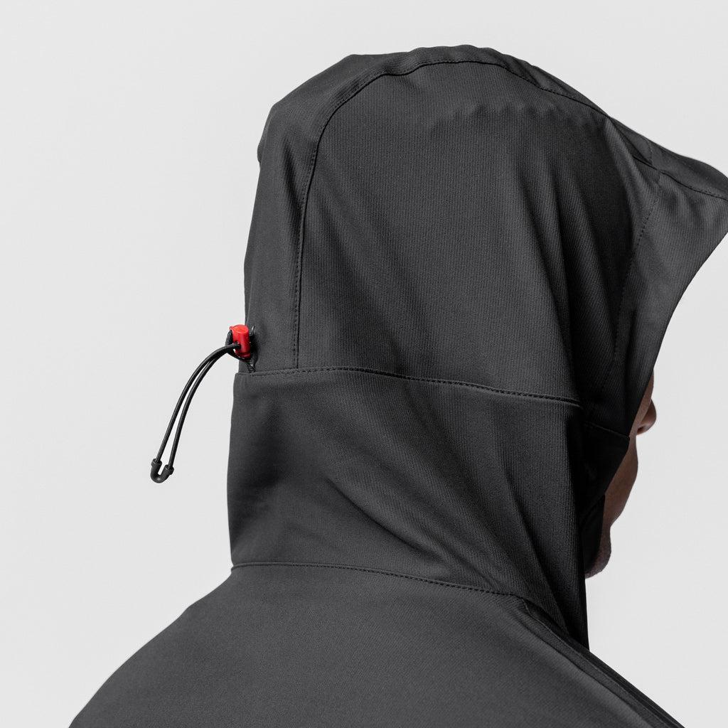 0874. Tech-Terry™ Zip Pocket Hoodie - Black/Black "Brush Wings/ASRV" Product Image