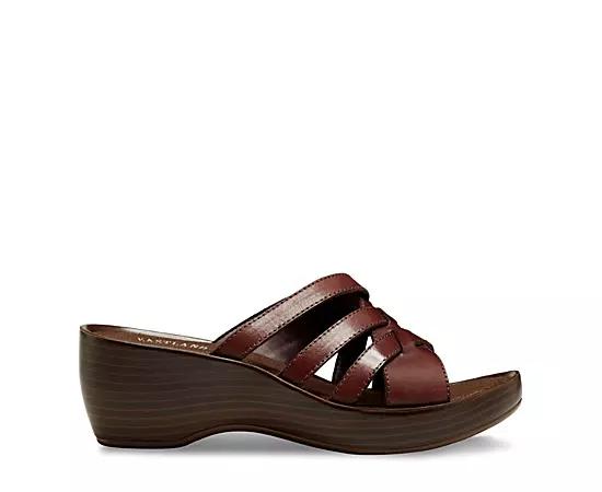 Eastland Poppy Women's Leather Slide Wedge Sandals,  Product Image