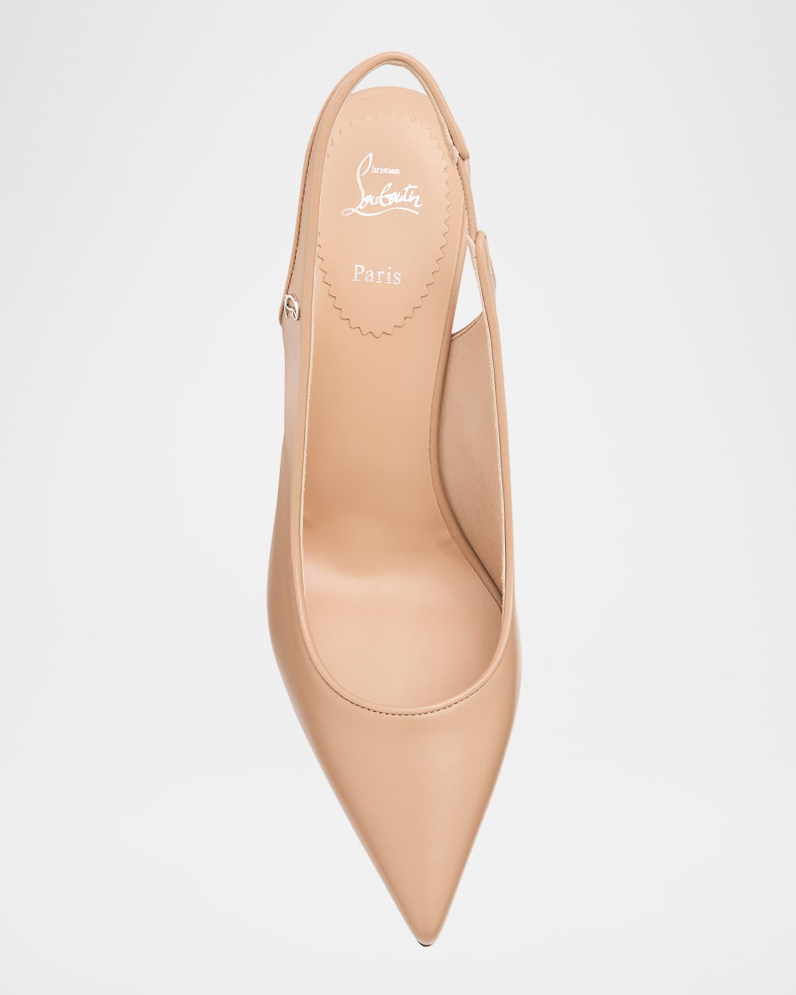 Sporty Kate Leather Red Sole Slingback Pumps Product Image