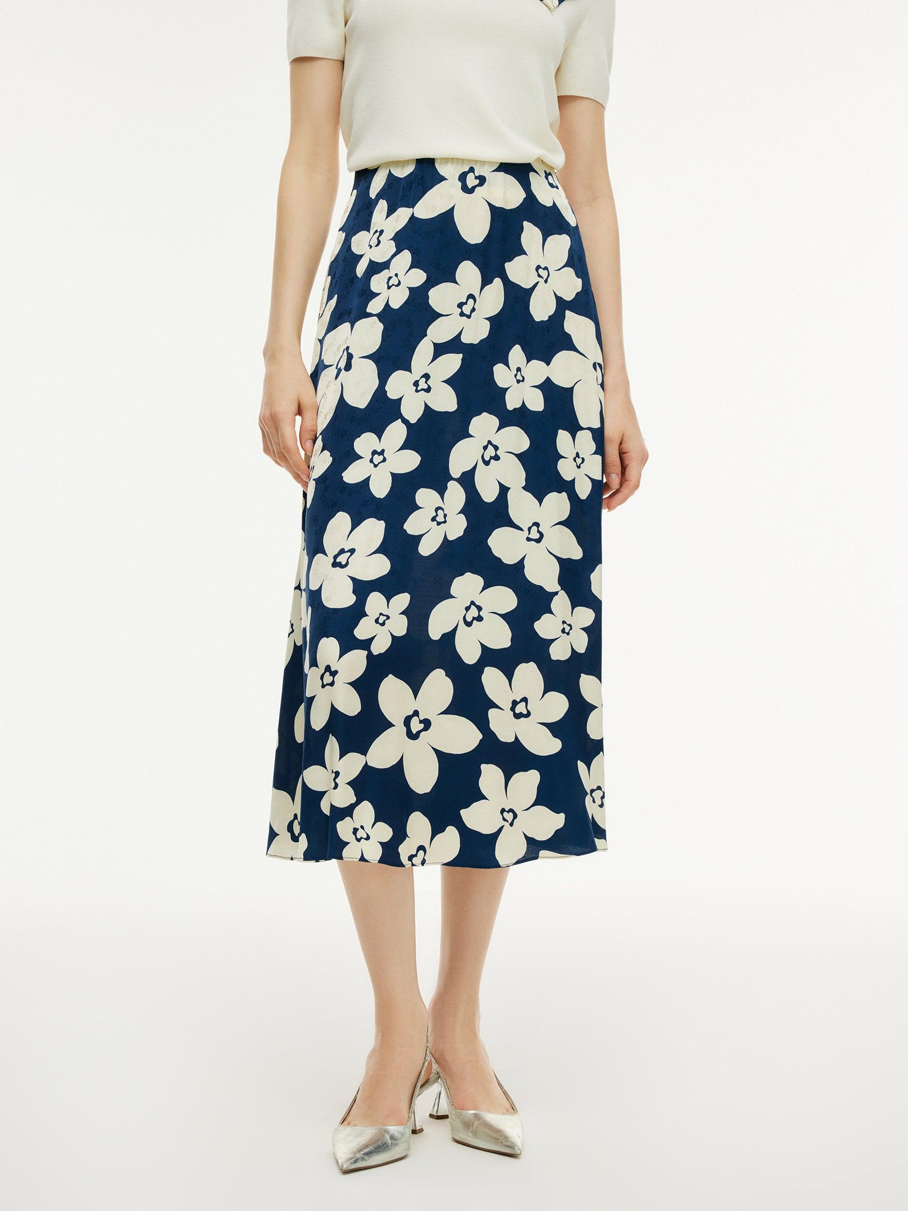 Floral Print A-Line Women Skirt Product Image