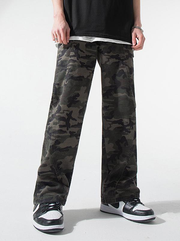 Camouflage Design Is Niche Loose Jeans Product Image