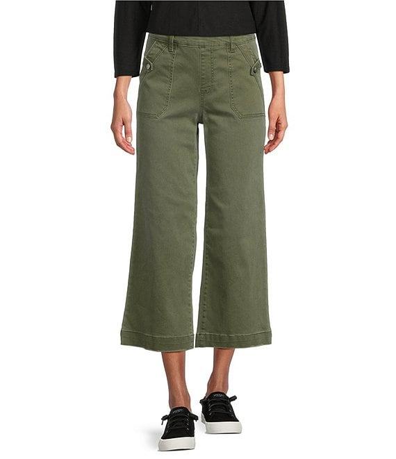 Westbound High Rise Patch Pocket Cropped Wide Leg Pull-On Pants Product Image