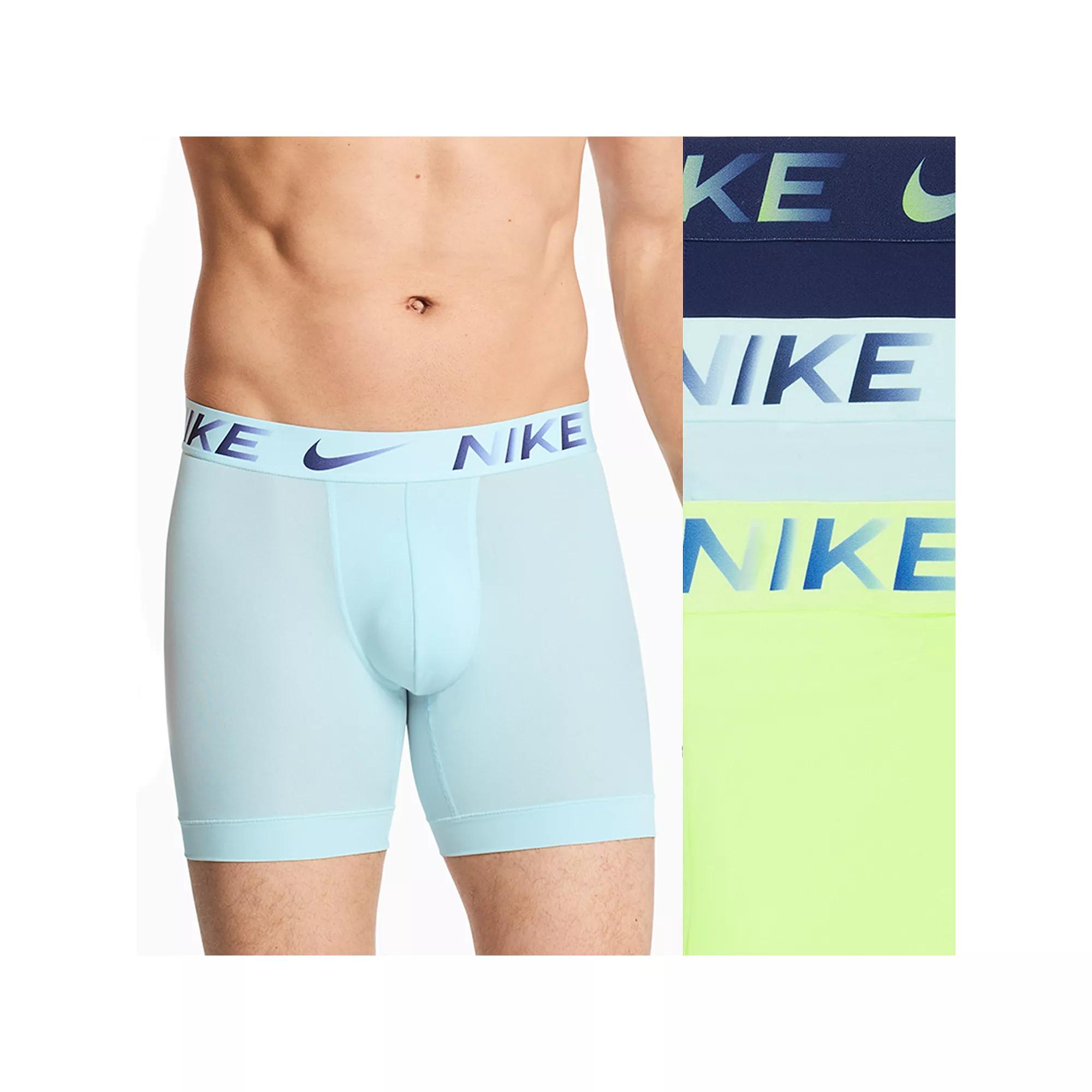 Men's Nike Dri-FIT Essential 3-pack Microfiber Boxer Briefs, Size: XXL, Creme De Mente Product Image