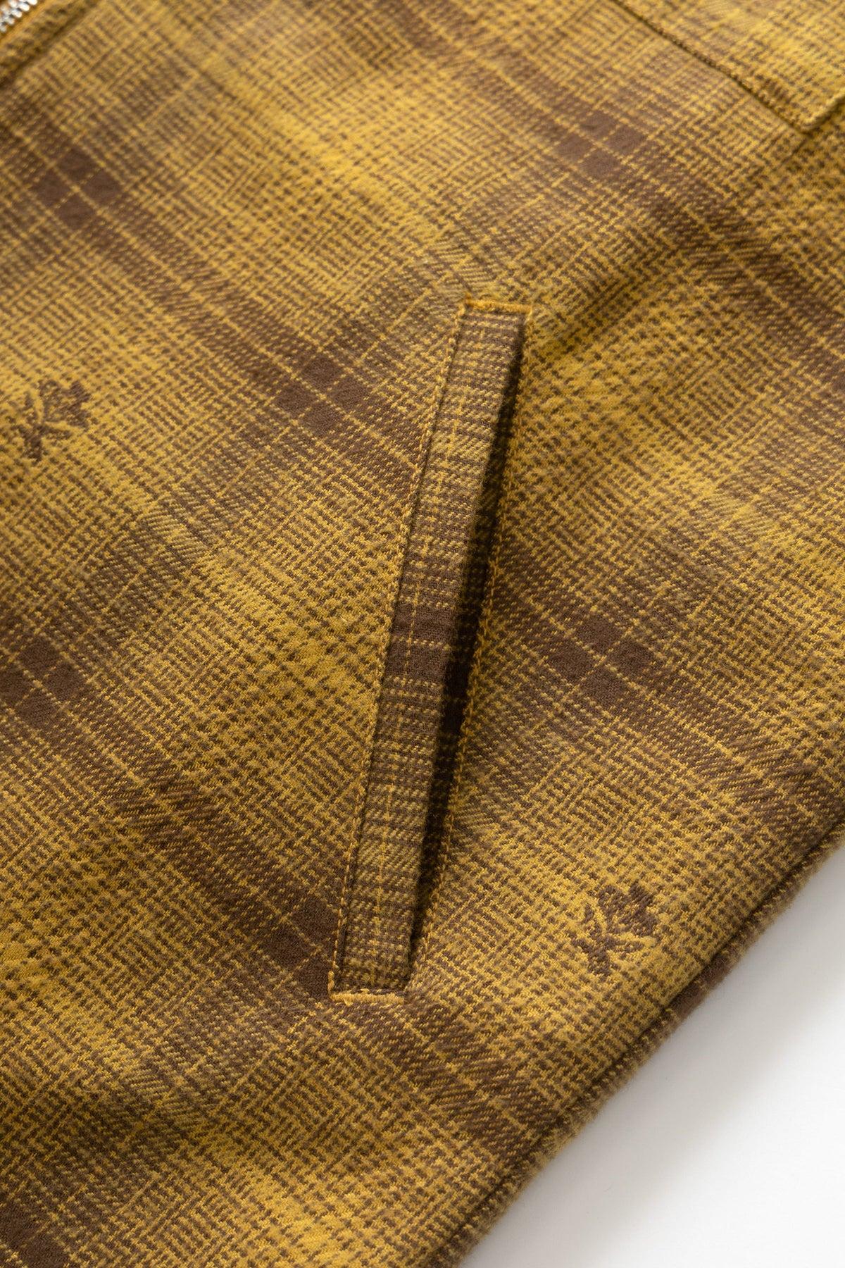 Thistle Plaid Padded Work Vest - Ochre Product Image