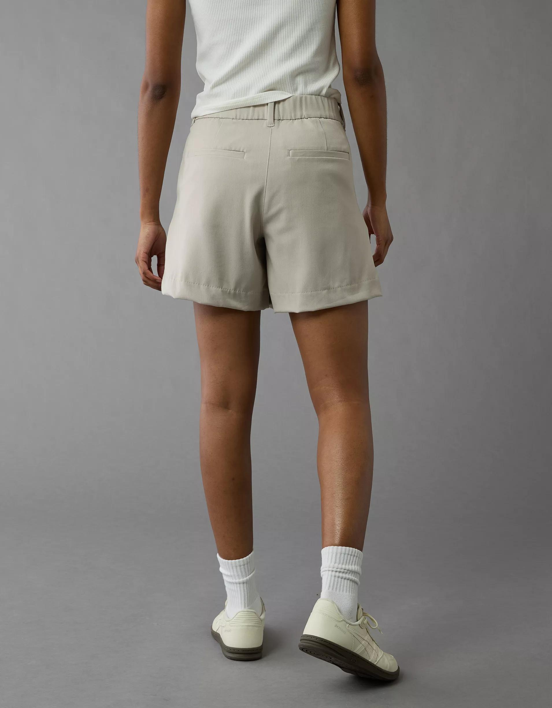 AE 6" Stretch High-Waisted Pleated Trouser Short Product Image