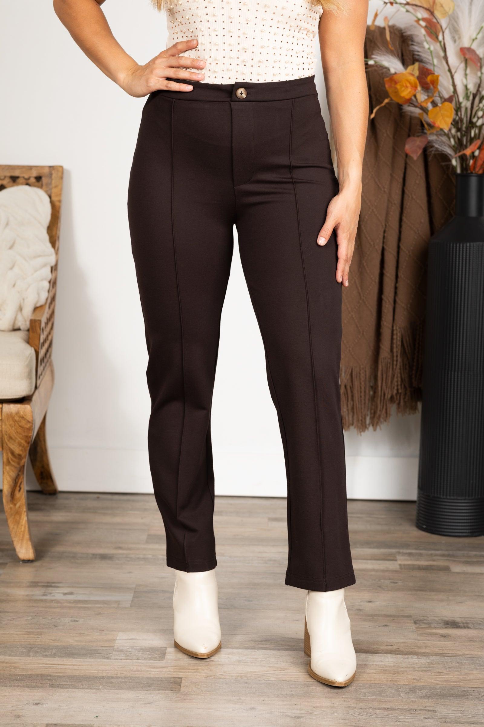 Easy Pull-On Ponte Pant With Pintuck Detail Product Image