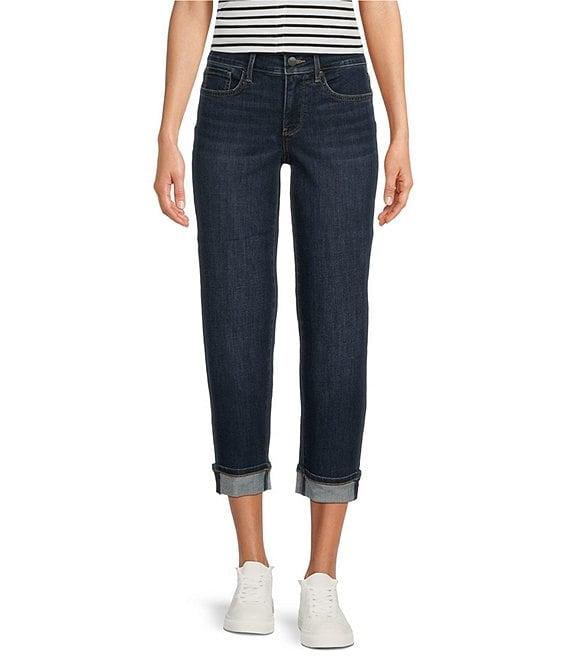 NYDJ Marilyn Cool Embrace® Stretch Denim Slim Straight Mid Rise Capri Stretch Jeans Product Image