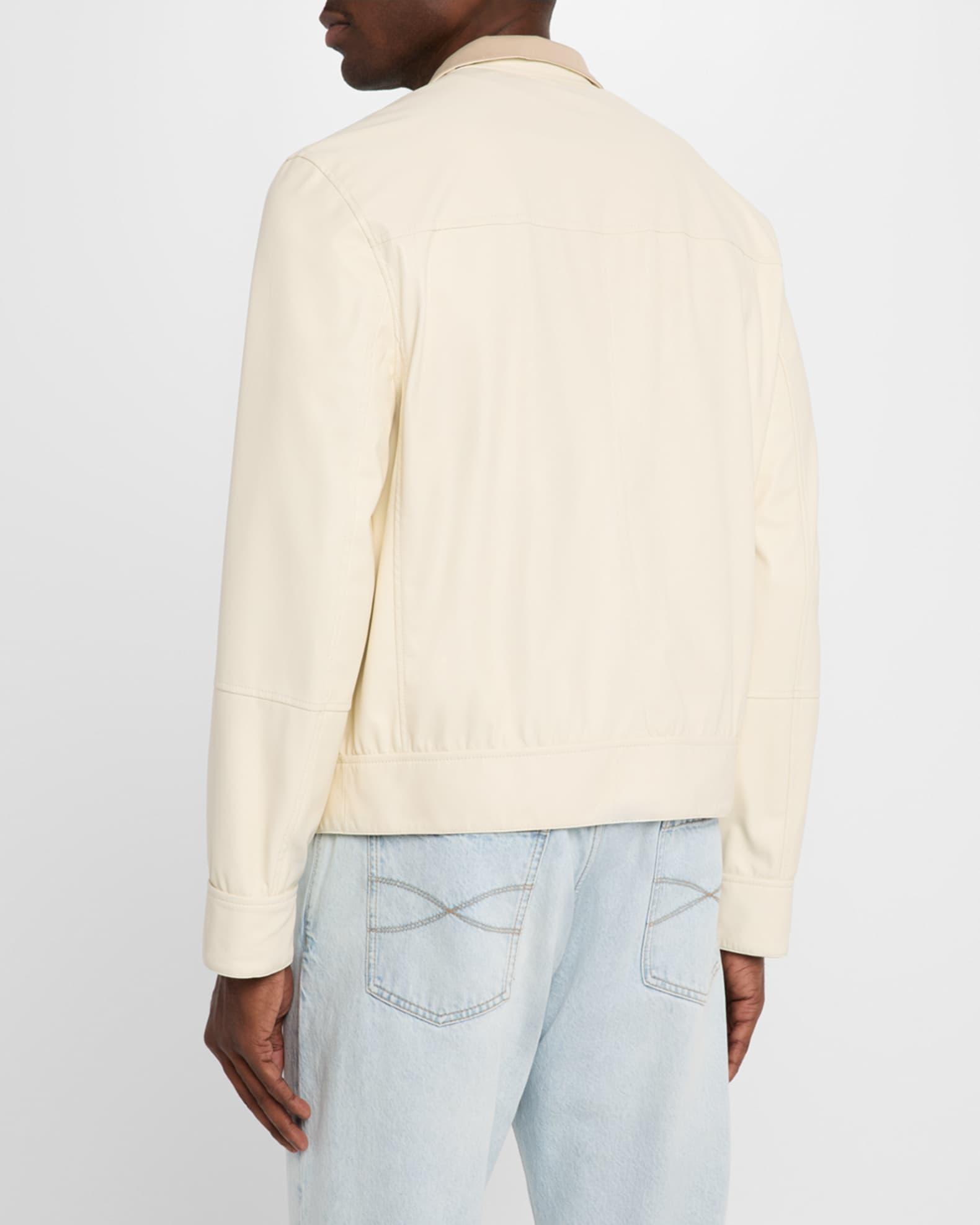 Men's Two-Tone Reversible Leather Jacket Product Image