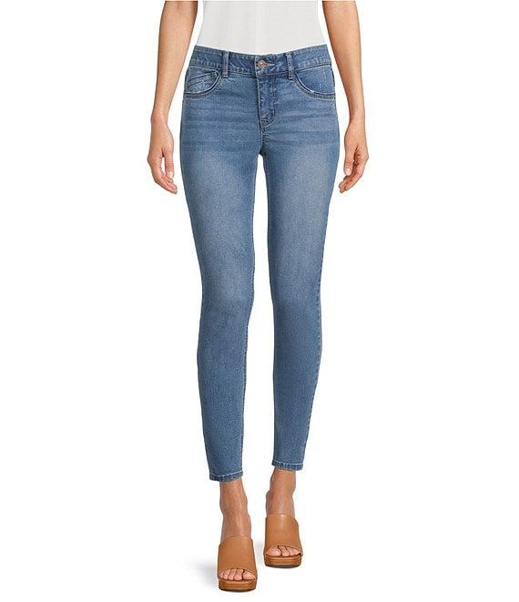 Gibson & Latimer Ankle Skinny Leg Slimming Panel Stretch Denim Jeans Product Image