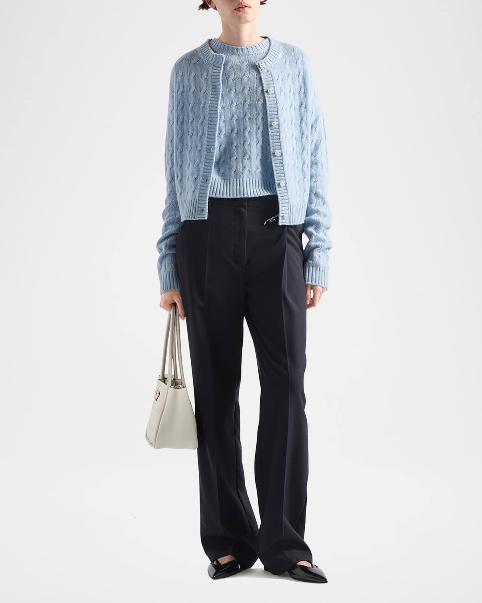 Boxy Cable Cashmere Cardigan Product Image