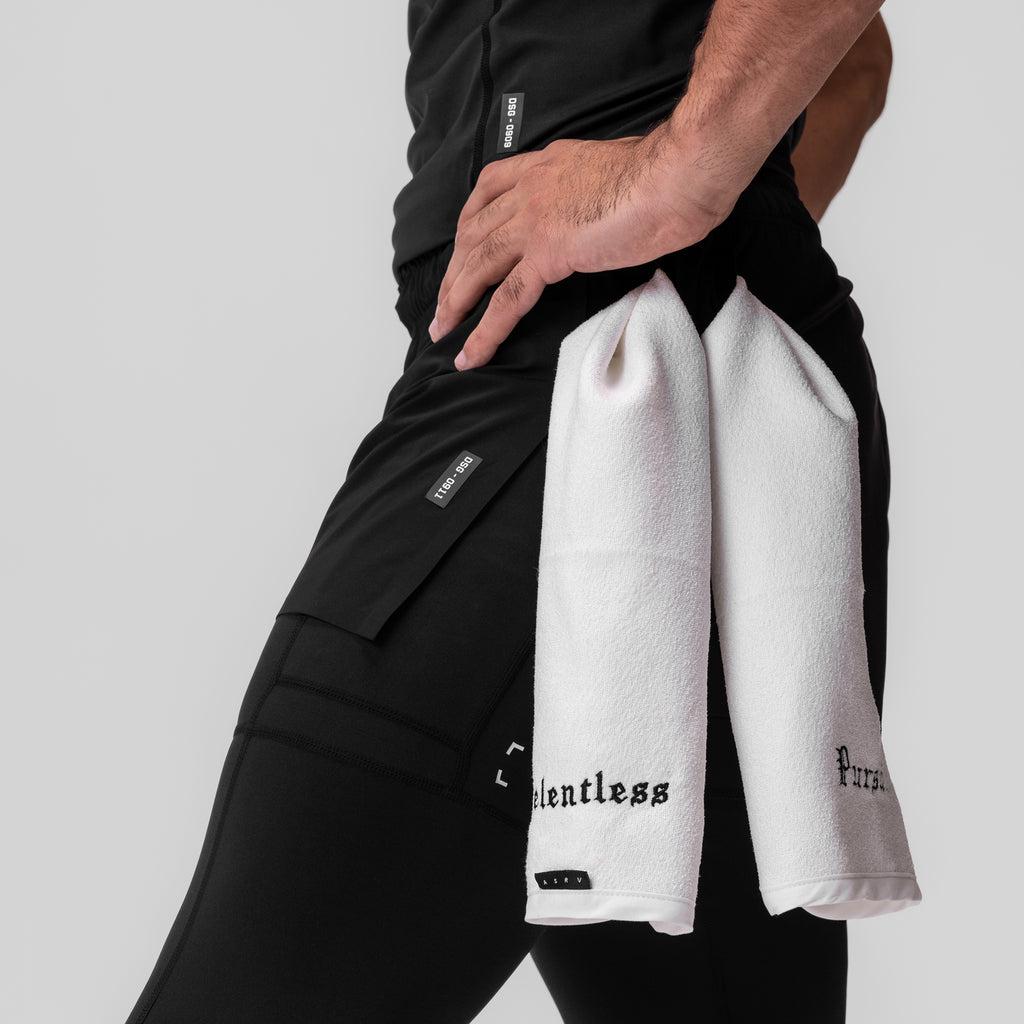 0911. Tetra-Lite® 2-in-1 High Split Legging Short - Black "Cyber"/Black Male Product Image