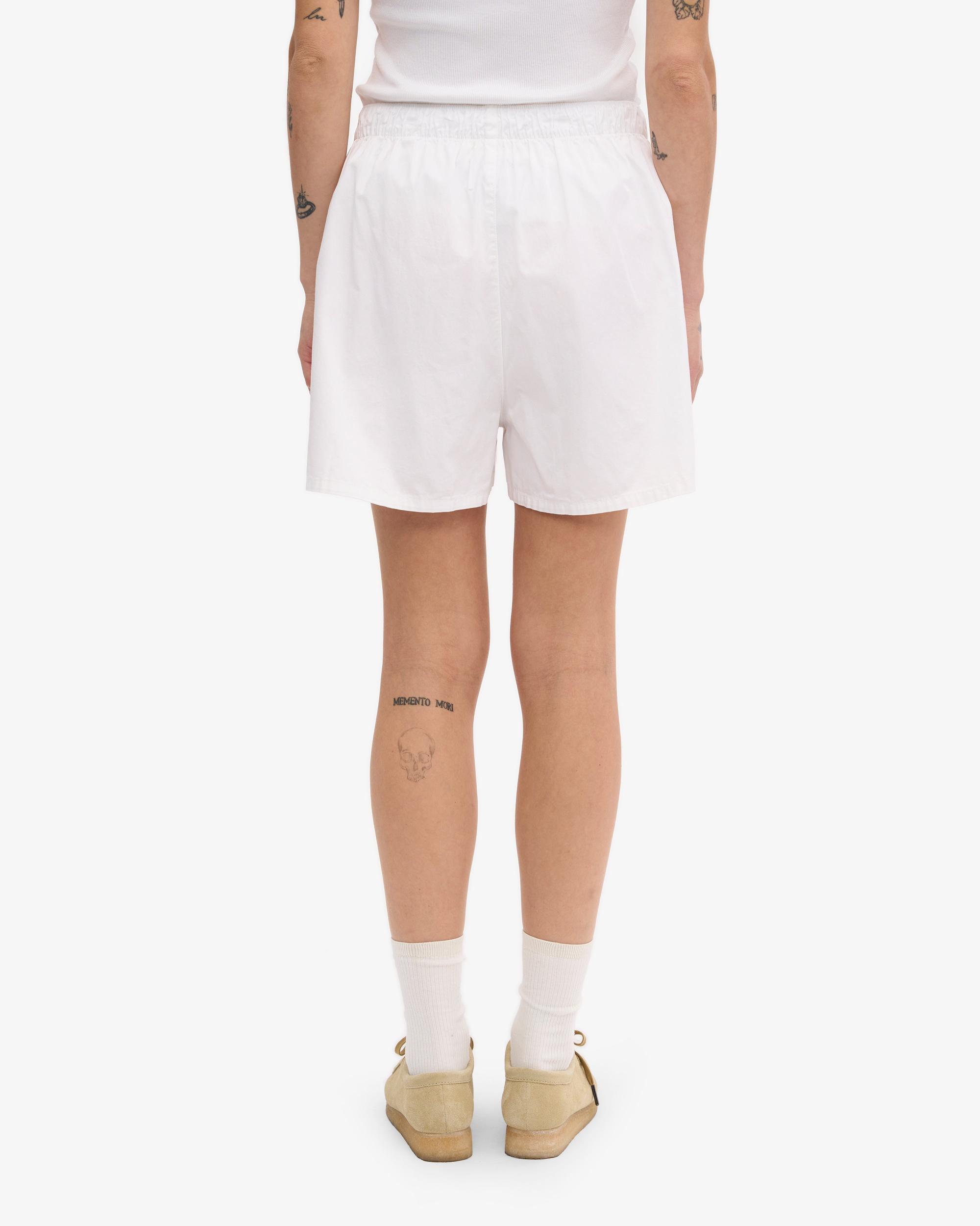Women Organic Twill Shorts - Optical White Product Image