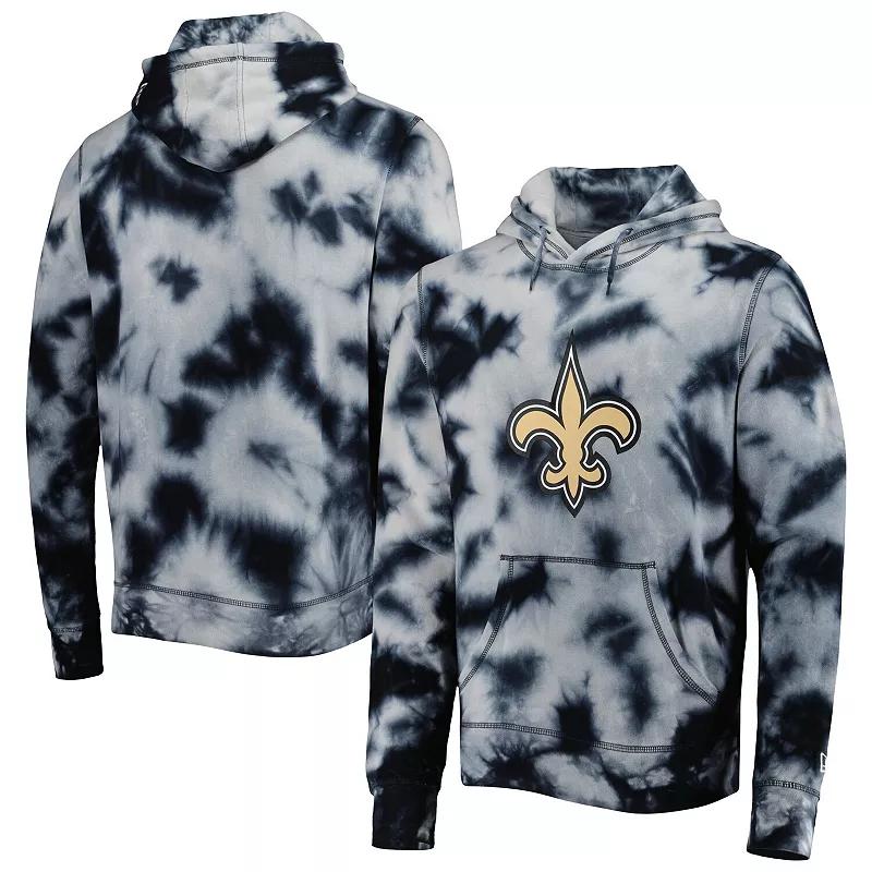 Men's New Era Black New Orleans Saints Team Tie-Dye Pullover Hoodie, Size: XL Product Image