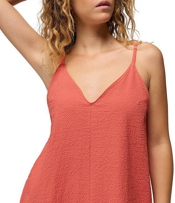 prAna Coastal Sol Texture Seersucker V-Neck Spaghetti Straps Maxi Dress Product Image
