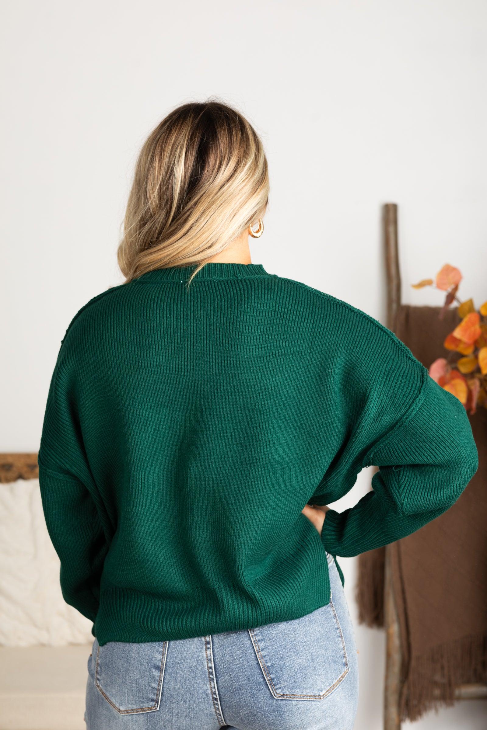 Oversized Ribbed Knit Sweater With Side Slits Product Image
