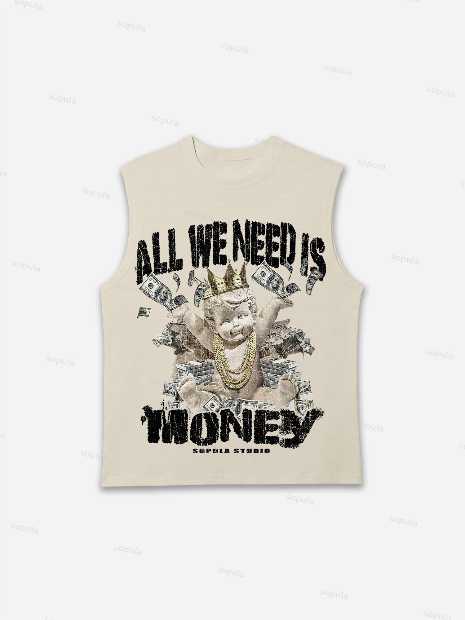 Money Angel Graphic Print Tank Top Product Image