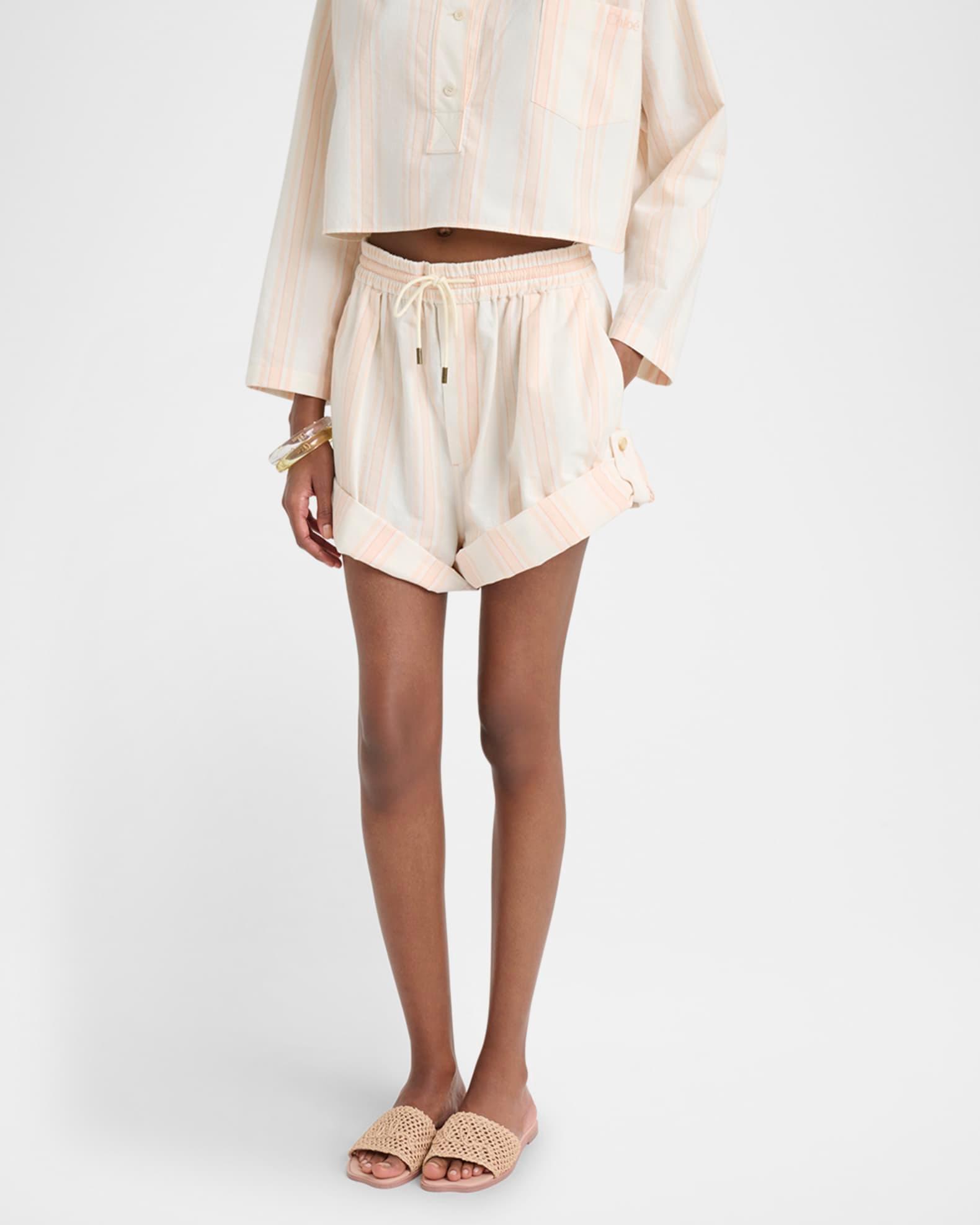 Striped Pull-On Shorts Product Image