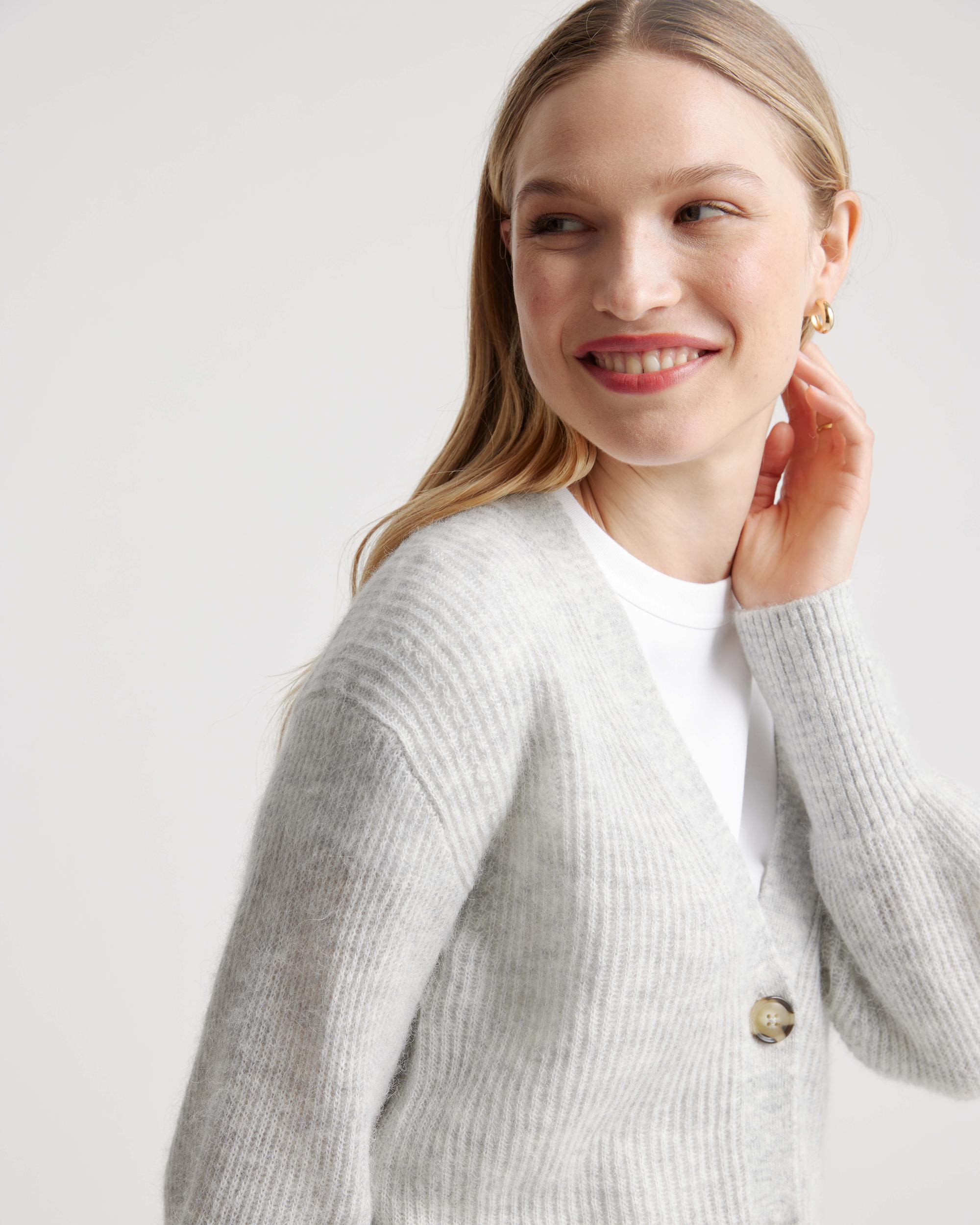 Quince | Women's Alpaca Cropped Cardigan Sweater Size XS Product Image