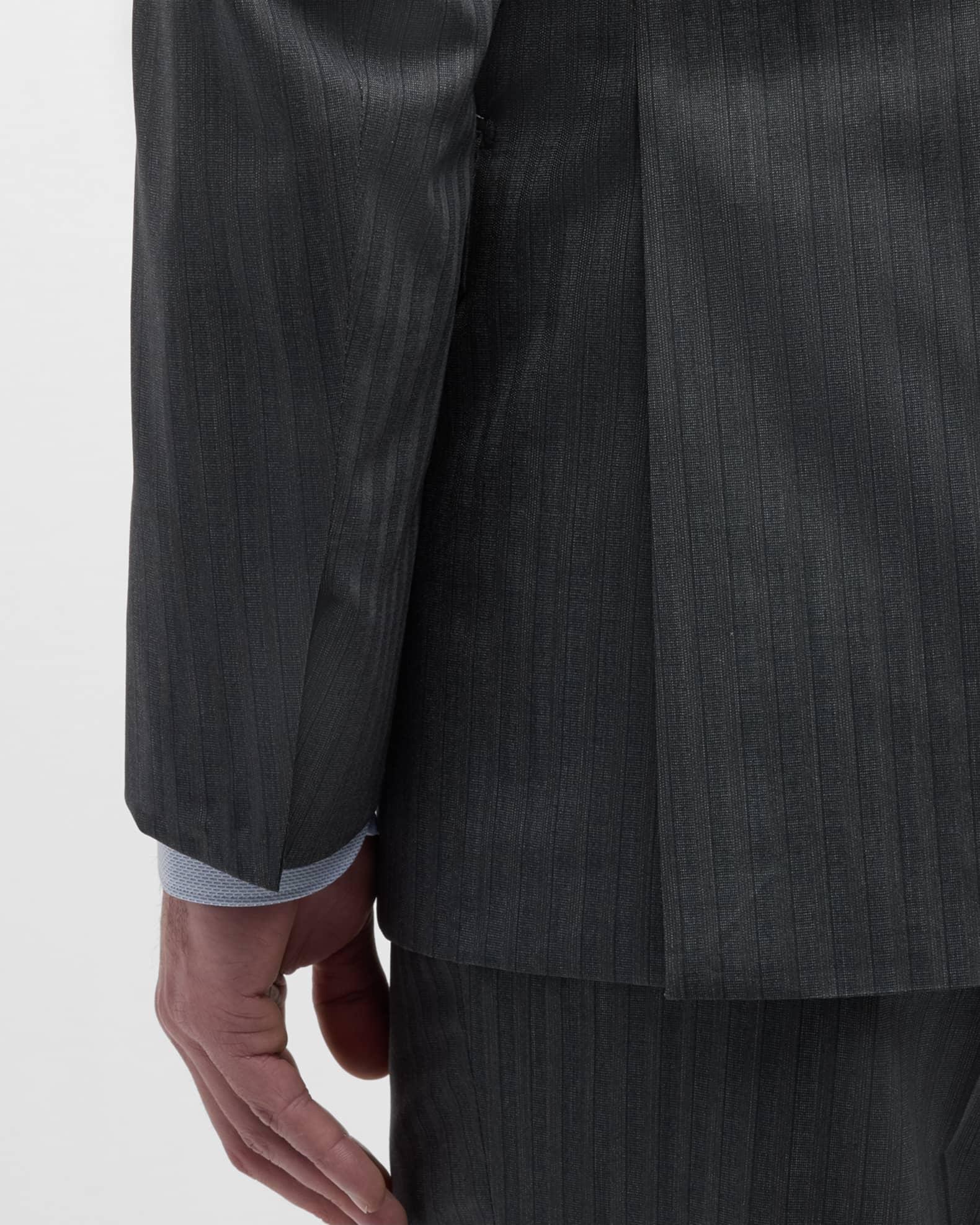 Men's Tonal Striped Wool Suit Product Image