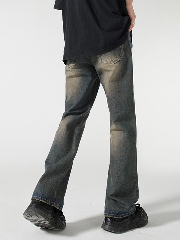 Retro Straight High Street Casual Loose Jeans Product Image