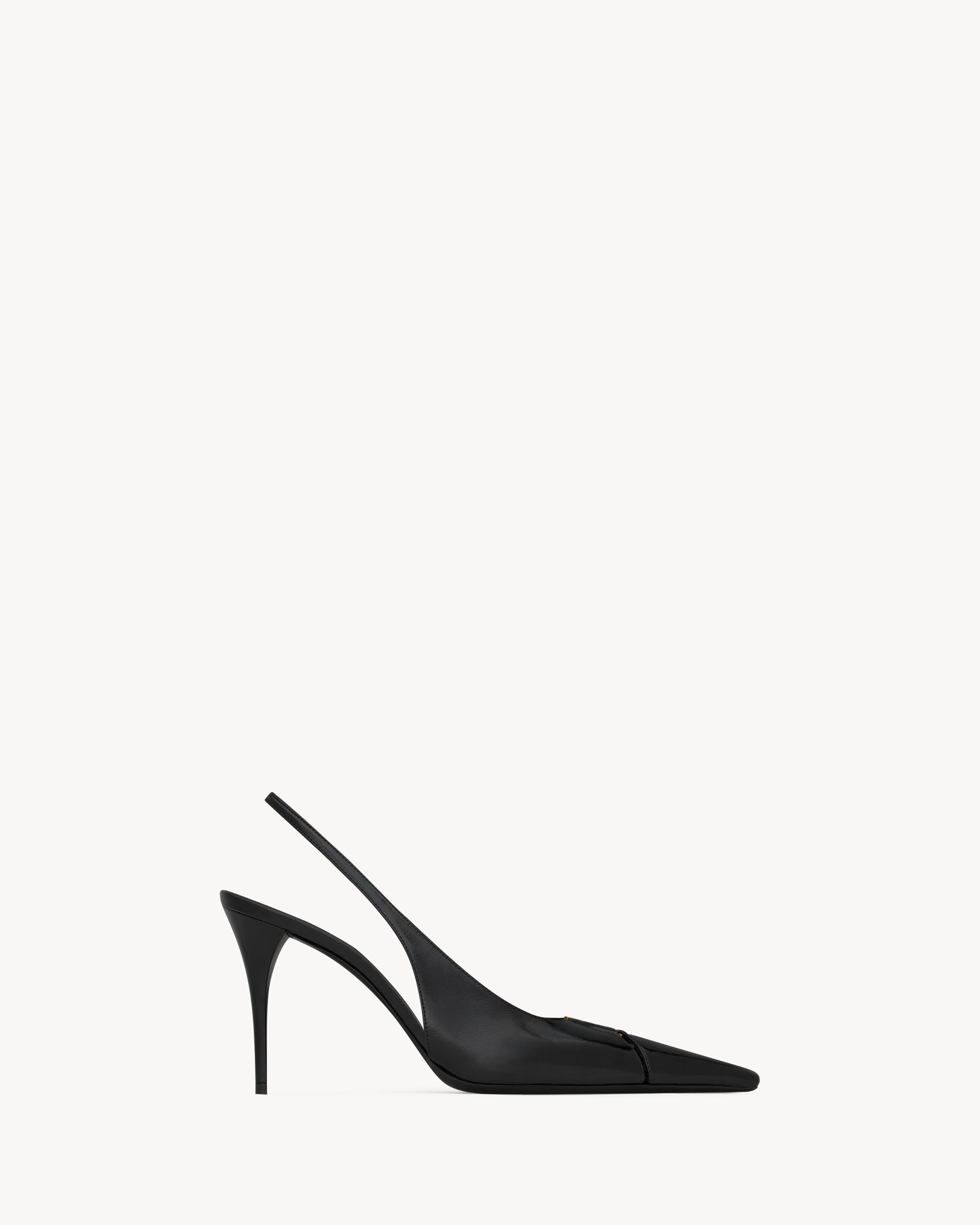 BABYLONE BRETEUIL slingback pumps in smooth leather Product Image