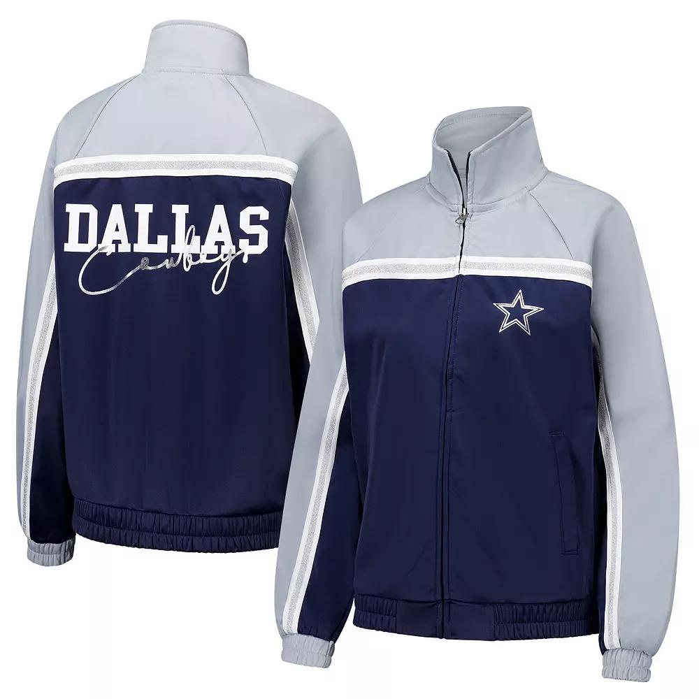 Women's G-III 4Her by Carl Banks Navy Dallas Cowboys Post Game Full-Zip Track Jacket,  Product Image