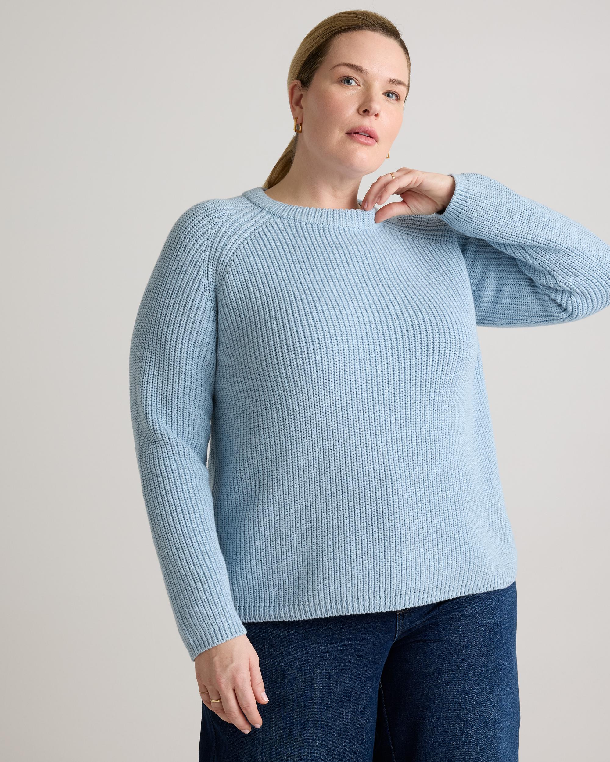 Quince | Women's Fisherman Crew Sweater Organic Cotton Product Image