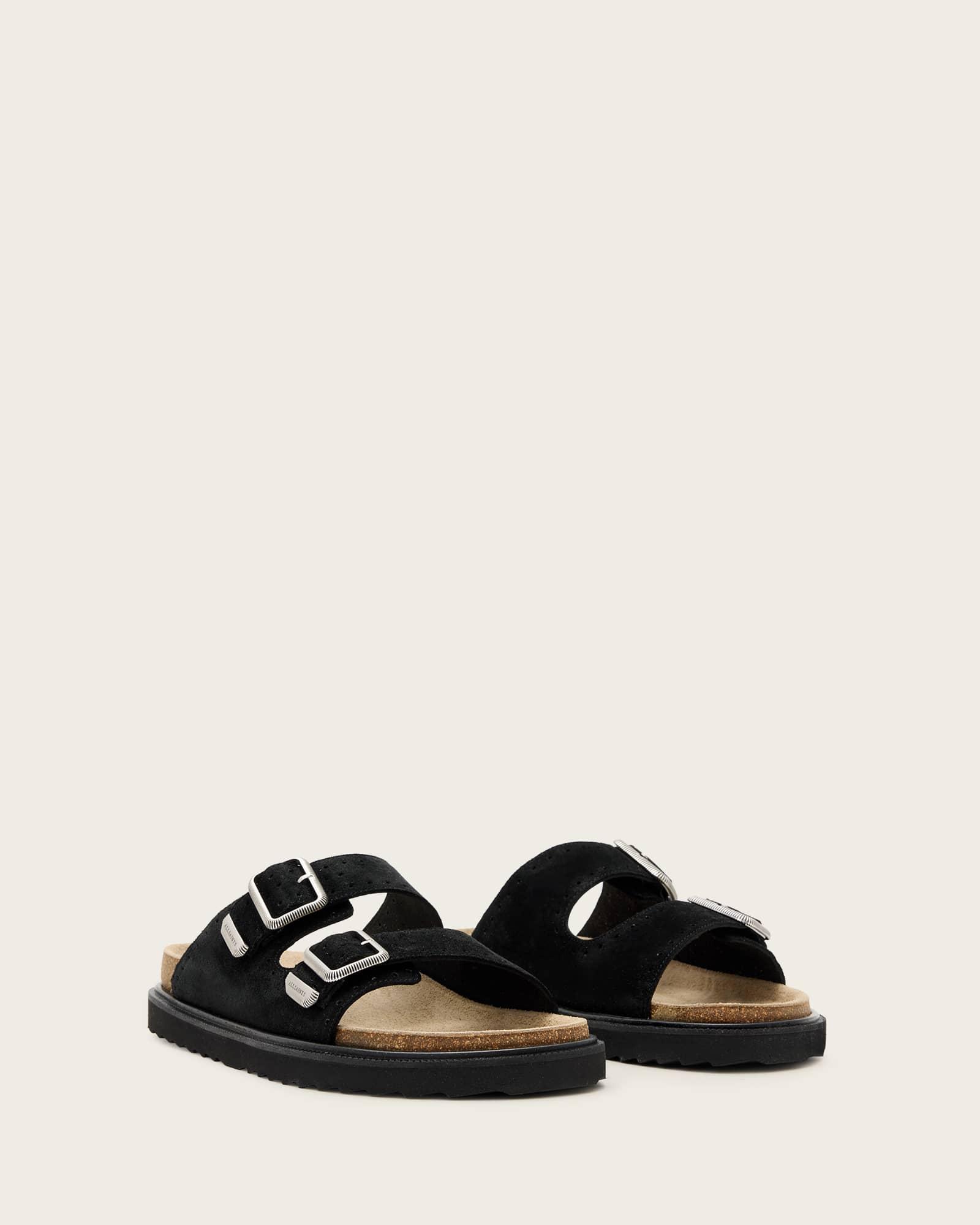 Randal Buckled Suede Sandals Product Image