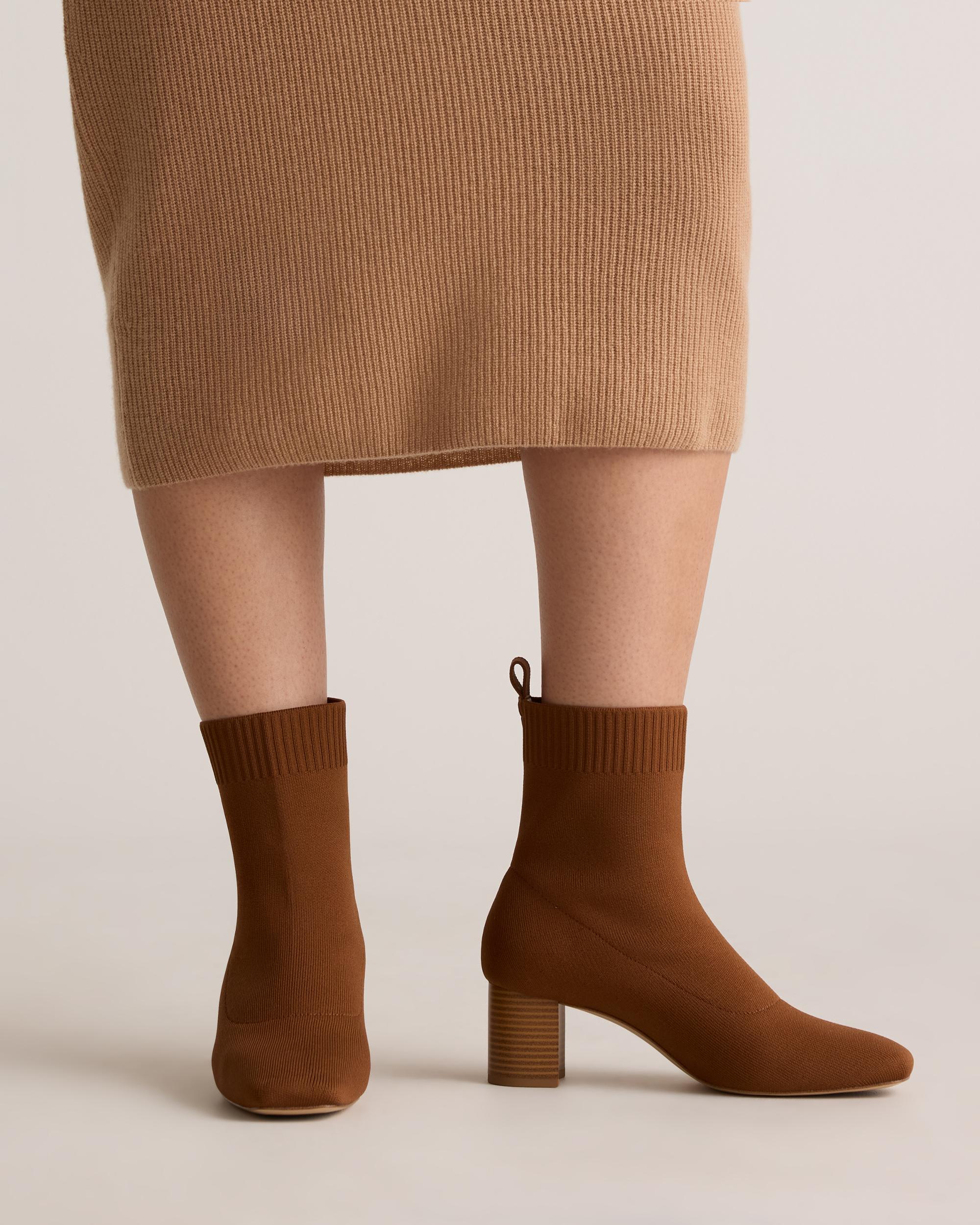 Quince | Women's Eco Knit Heeled Bootie Eco-Knit Product Image