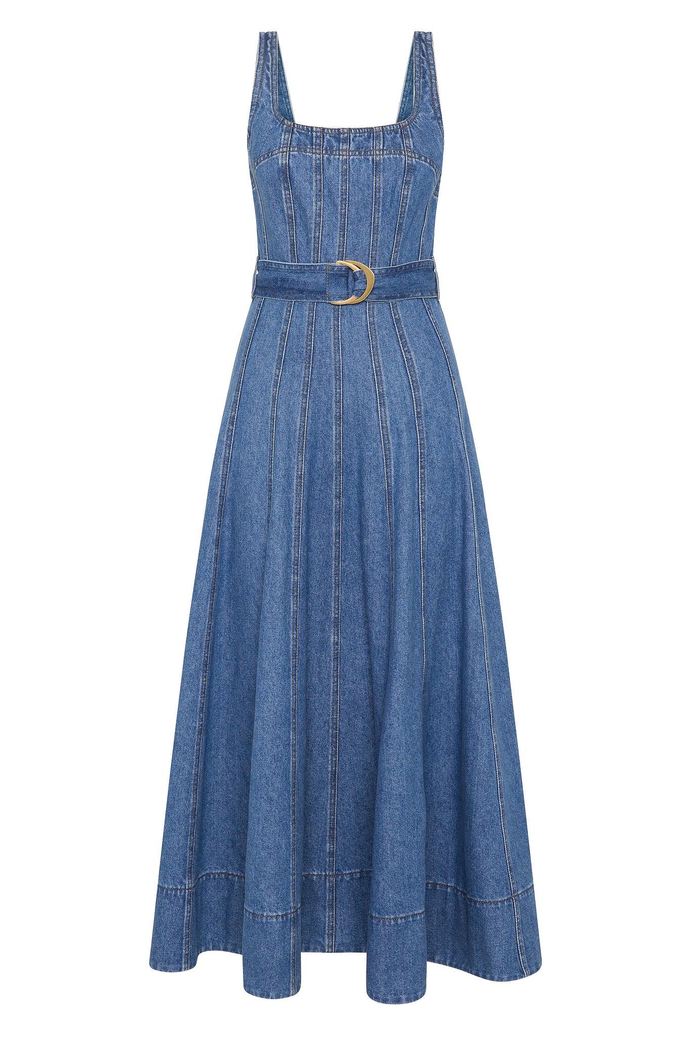 Rainer Denim Midi Dress Product Image