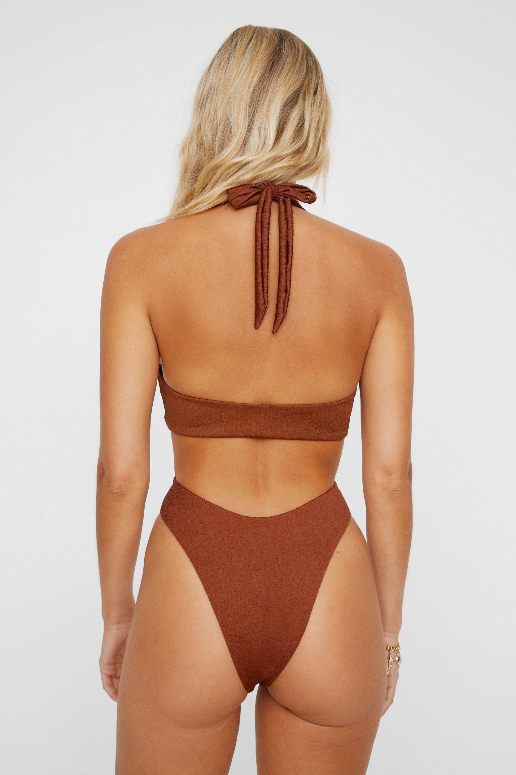 Textured Ring Cut Out Swimsuit Product Image