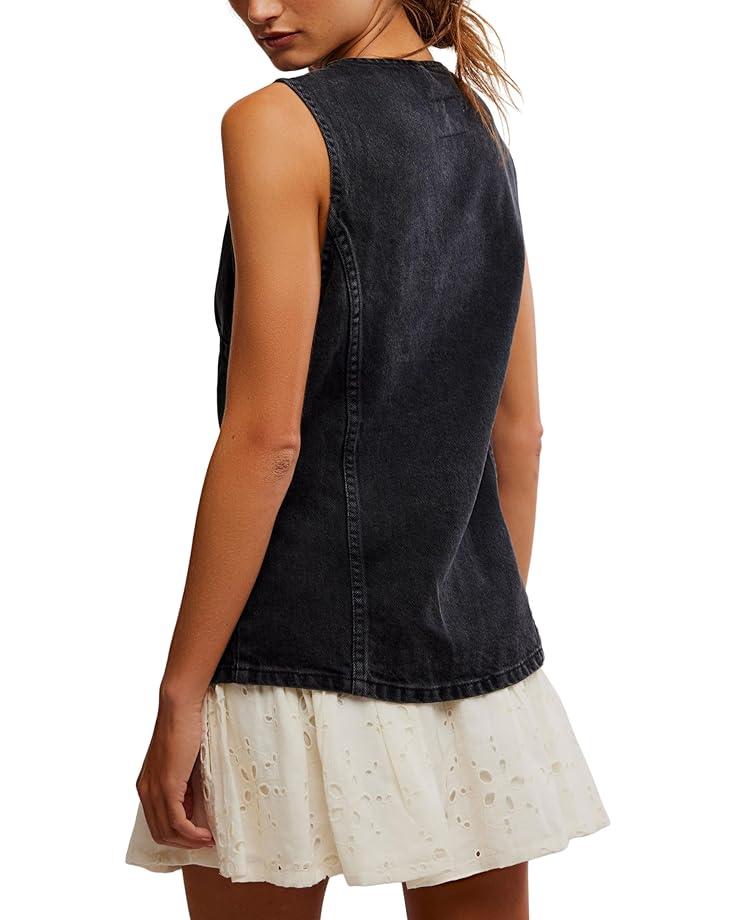 Cass Vest - Pinstripe Linen Product Image