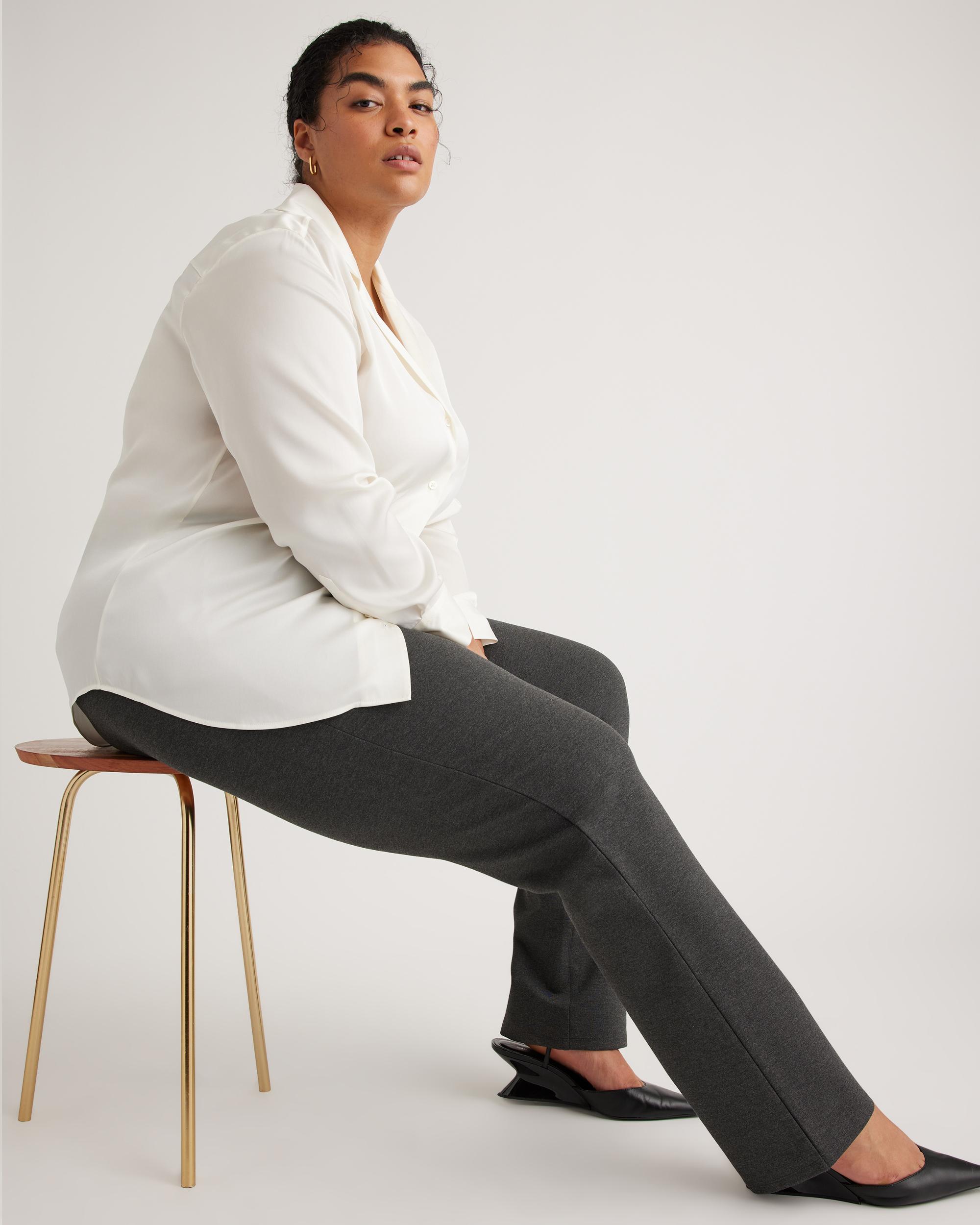 Quince | Women's Ultra-Stretch Ponte Straight Leg Pants Rayon Product Image