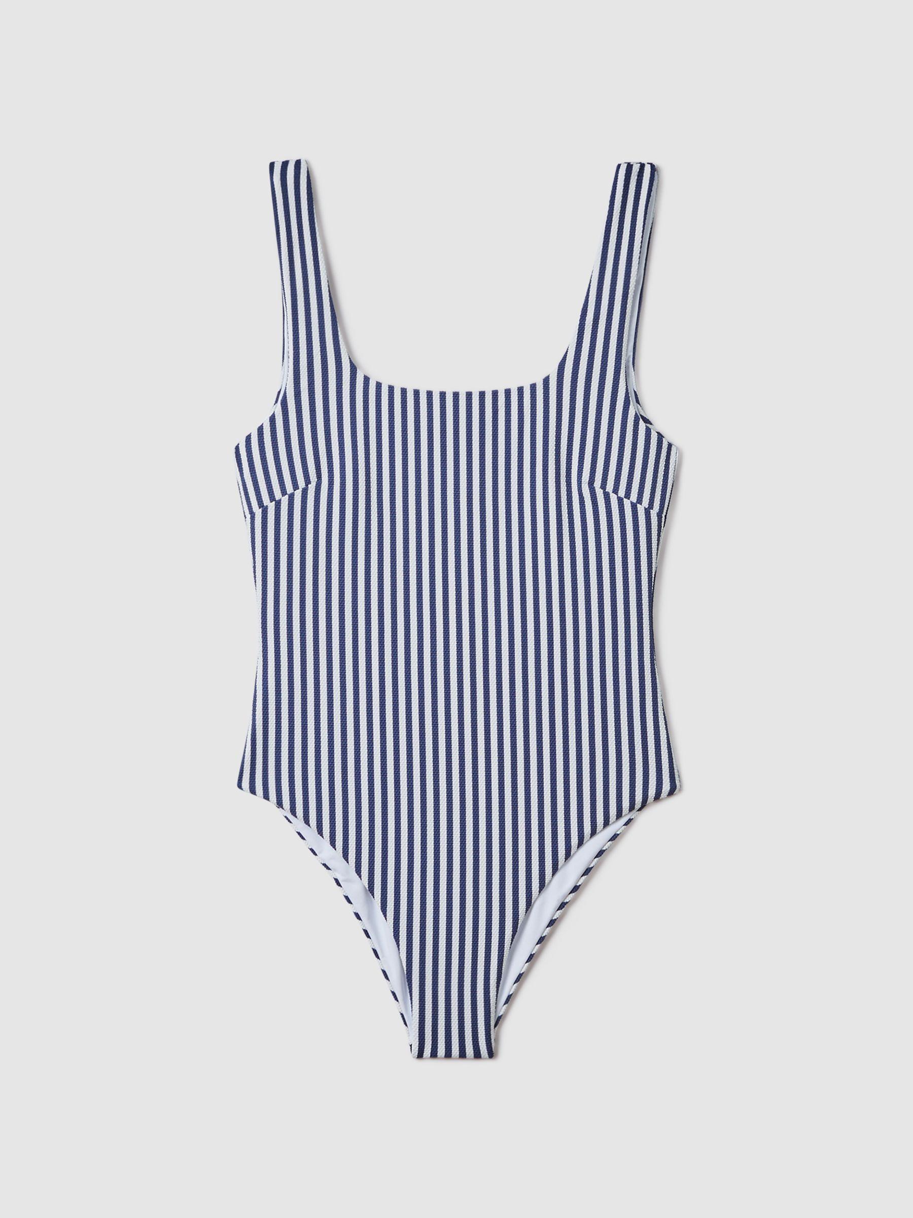 FELLA Striped Swimsuit in Blue Stripe Product Image