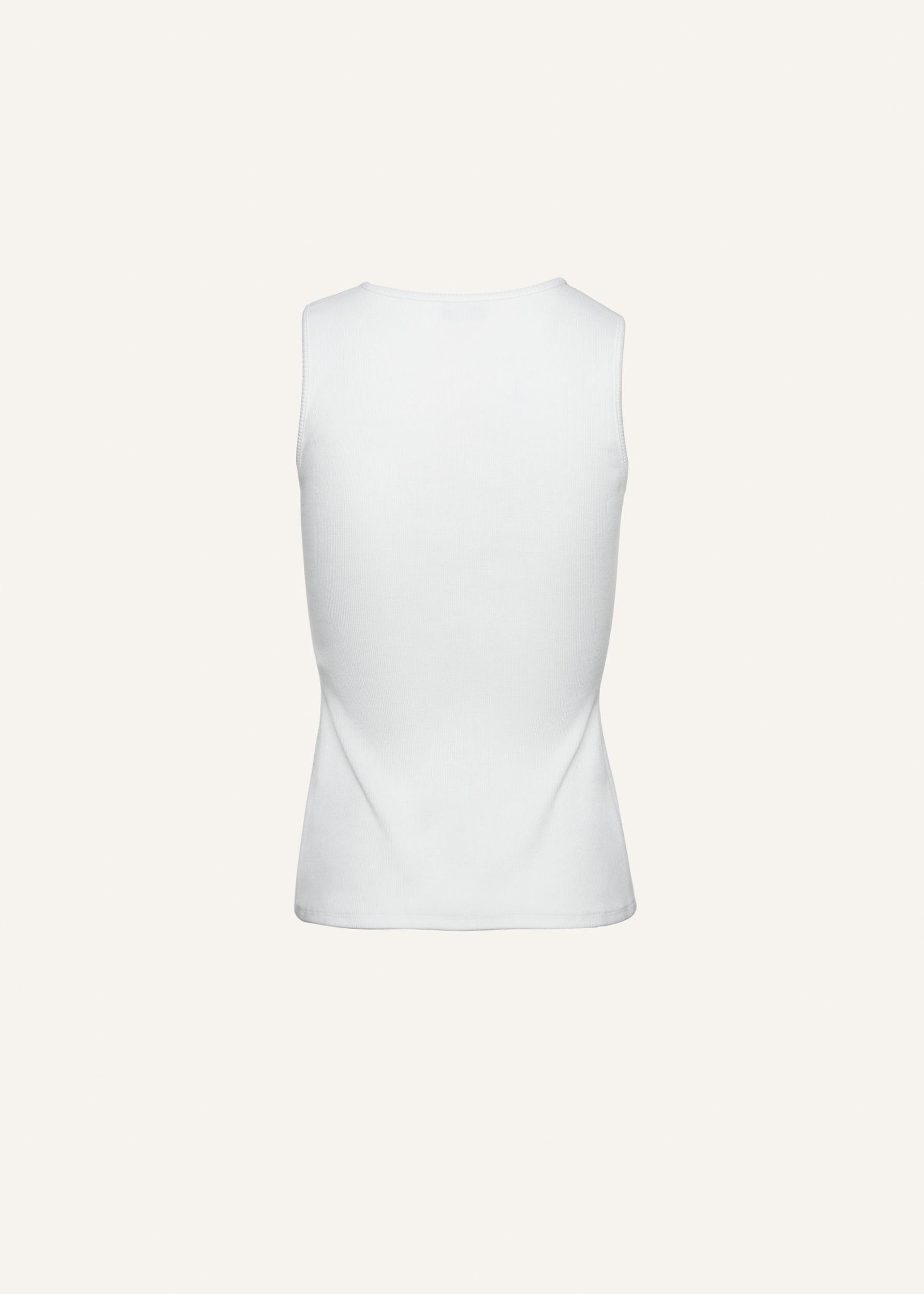 Crochet bra tank top in white Product Image