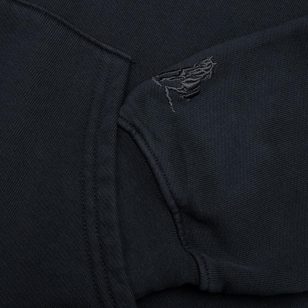 Mustang Cross Zip Up Hoodie - Washed Black Male Product Image