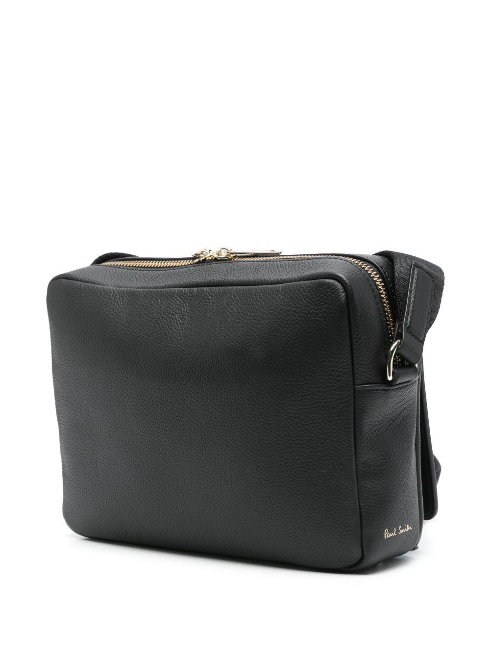 signature stripe-trim leather messenger bag Product Image
