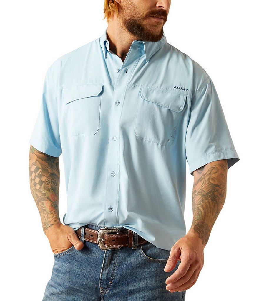 Ariat VentTEK Outbound Classic Fit Performance Short Sleeve Solid Woven Shirt Product Image