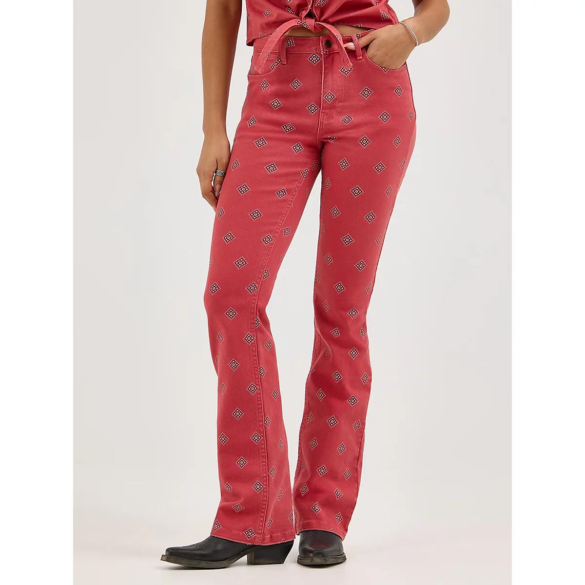 Women's Bold Boot Print Jean in Diamond Bay Product Image