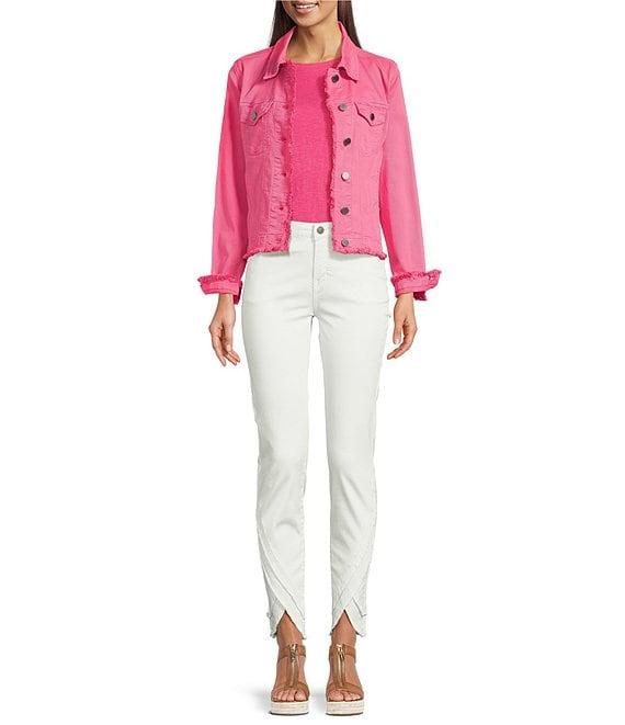 APNY Stretch Twill Collared Long Sleeve Jean Jacket Product Image