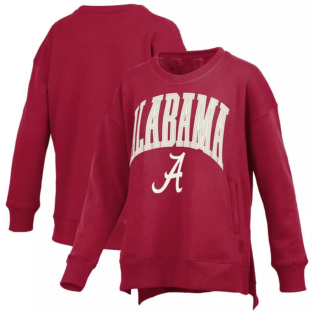 Women's Pressbox Crimson Alabama Crimson Tide Pocketed Arch Pullover Sweatshirt,  Product Image