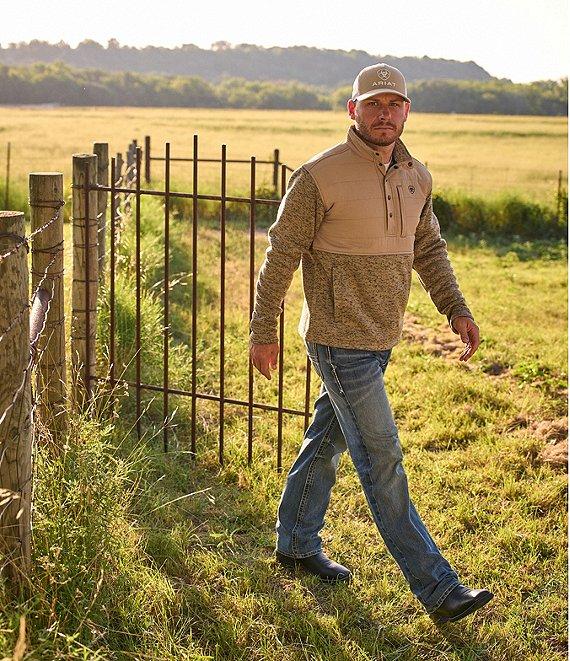 Ariat Fleece Caldwell Quarter Snap Jacket Pullover Product Image