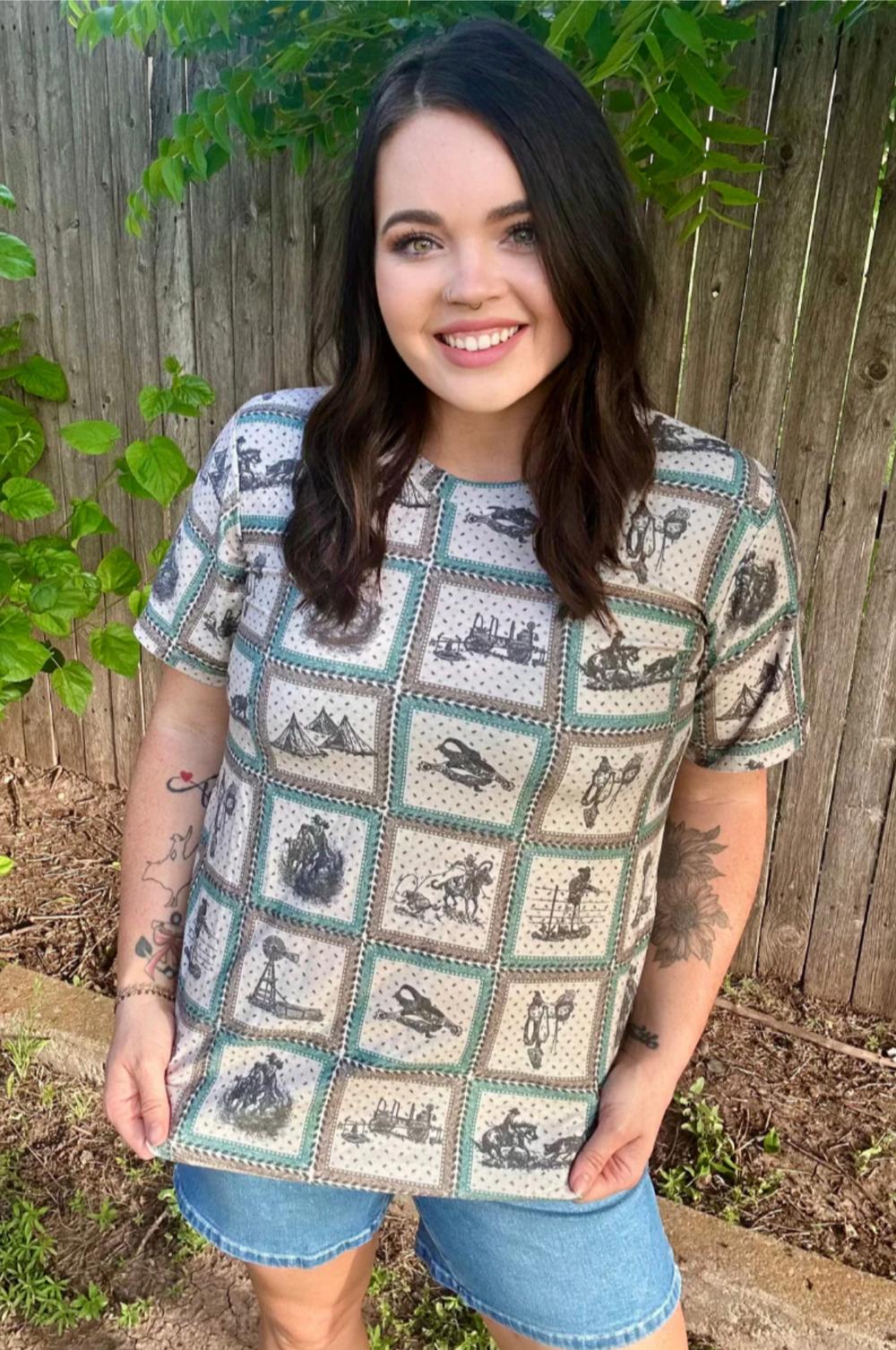 Sterling Kreek Western World Crew Neck Tee Product Image