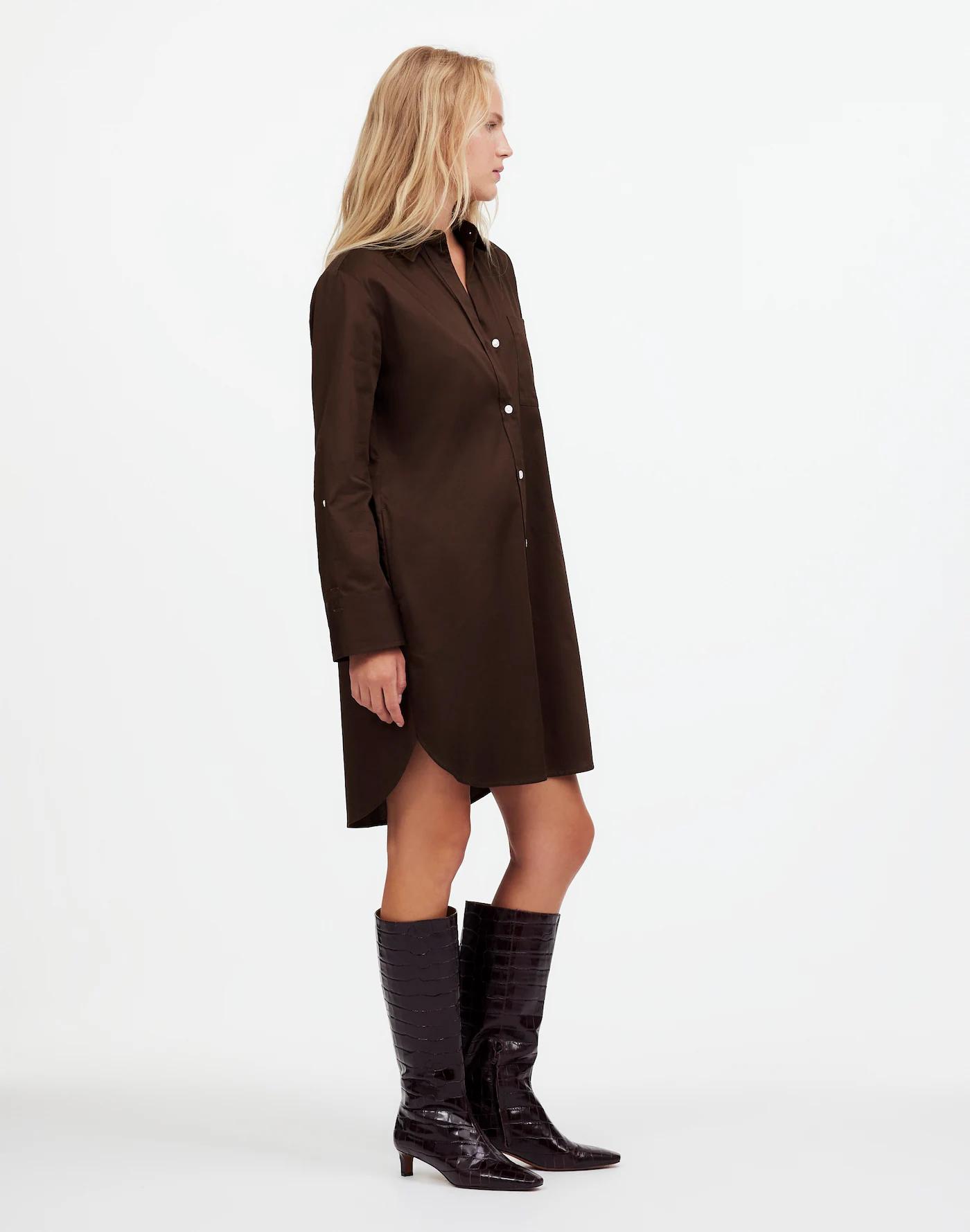 Y-Neck Relaxed Shirtdress Product Image