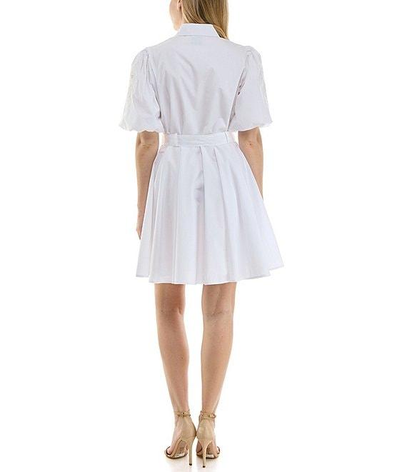 Moda Tara Short Sleeve Button Front A-Line Dress Product Image