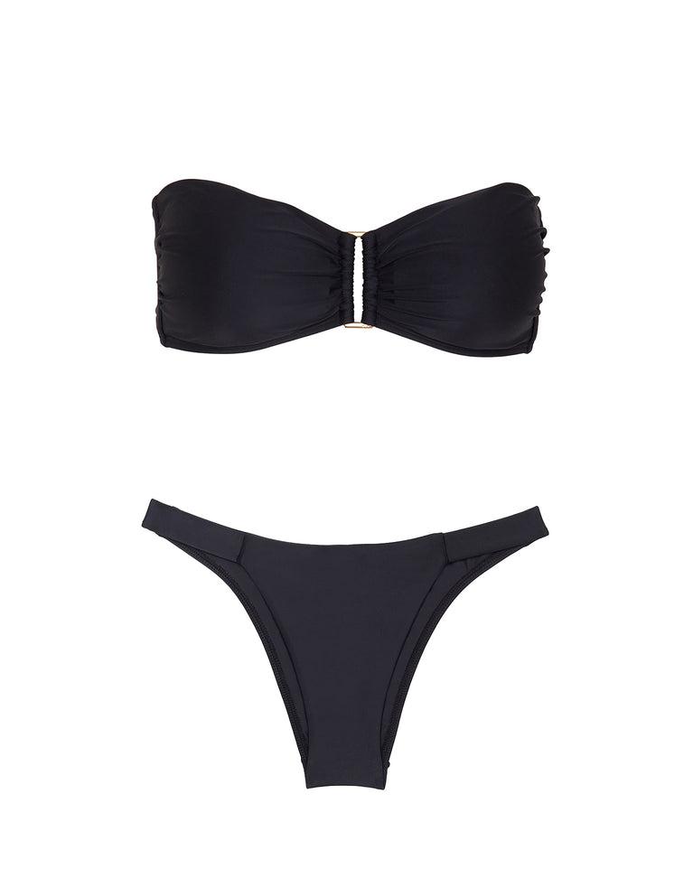 Square Bandeau Top - Black Product Image
