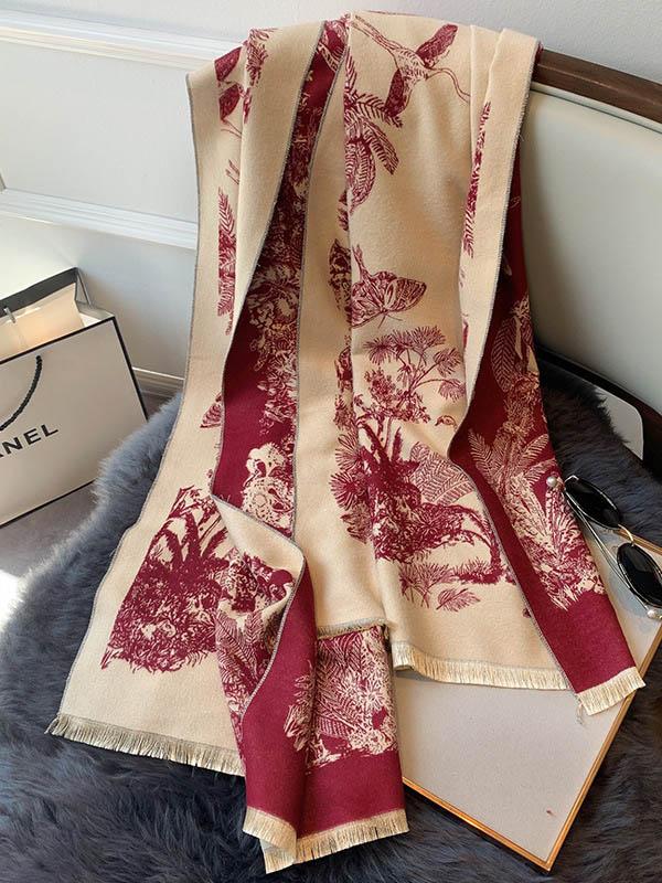 Imitation Cashmere Shawl Printed Warm Scarf Product Image