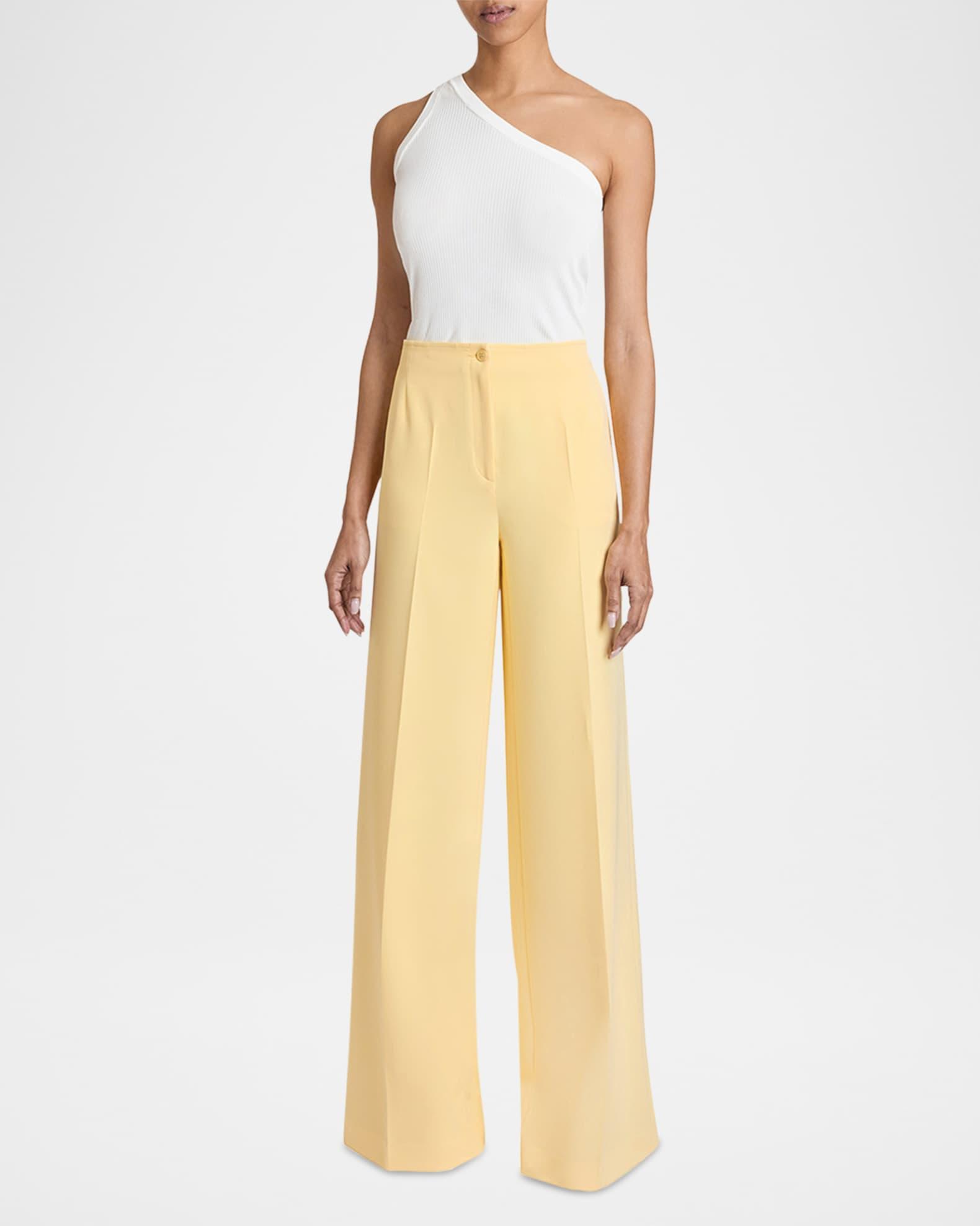 Lily Wide-Leg Techno Crepe Pants Product Image