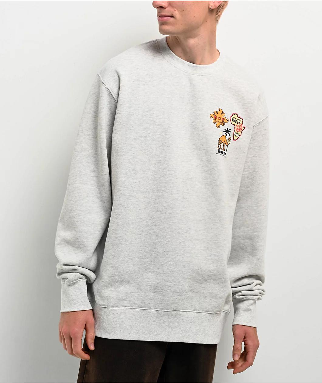 HUF x Land Cruiser Overland Touring Ash Crewneck Sweatshirt Product Image