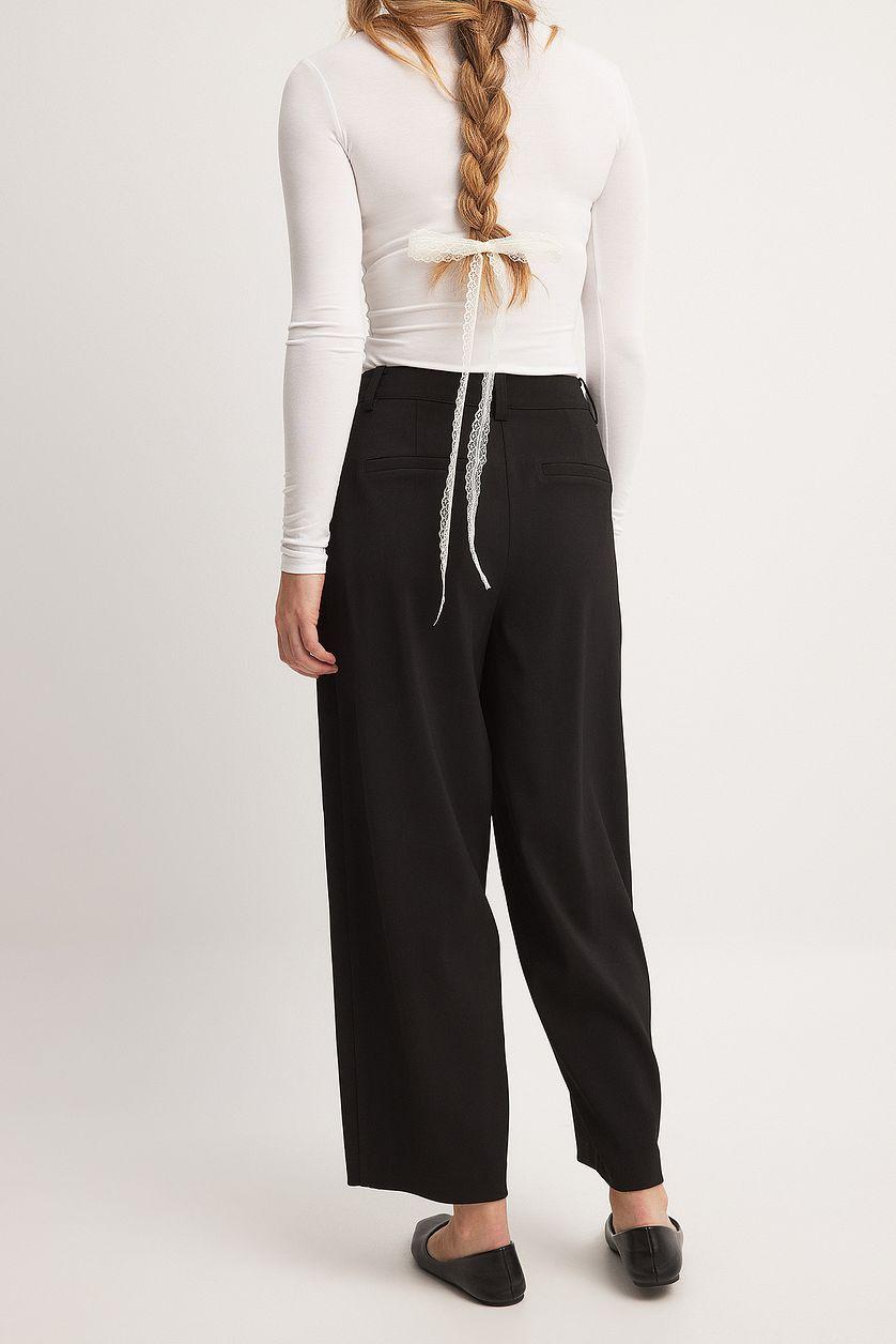 Tapered High Waist Suit Pants Product Image